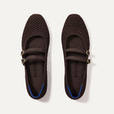 The Double Buckle Mary Jane - Chocolate Mesh