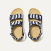 The Kids Double Strap Sandal - Sailor Stripes
