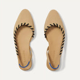The Almond Slingback - Eyelet Frappe