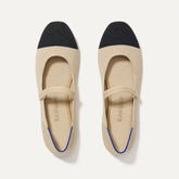 The Square Mary Jane - Cream Captoe