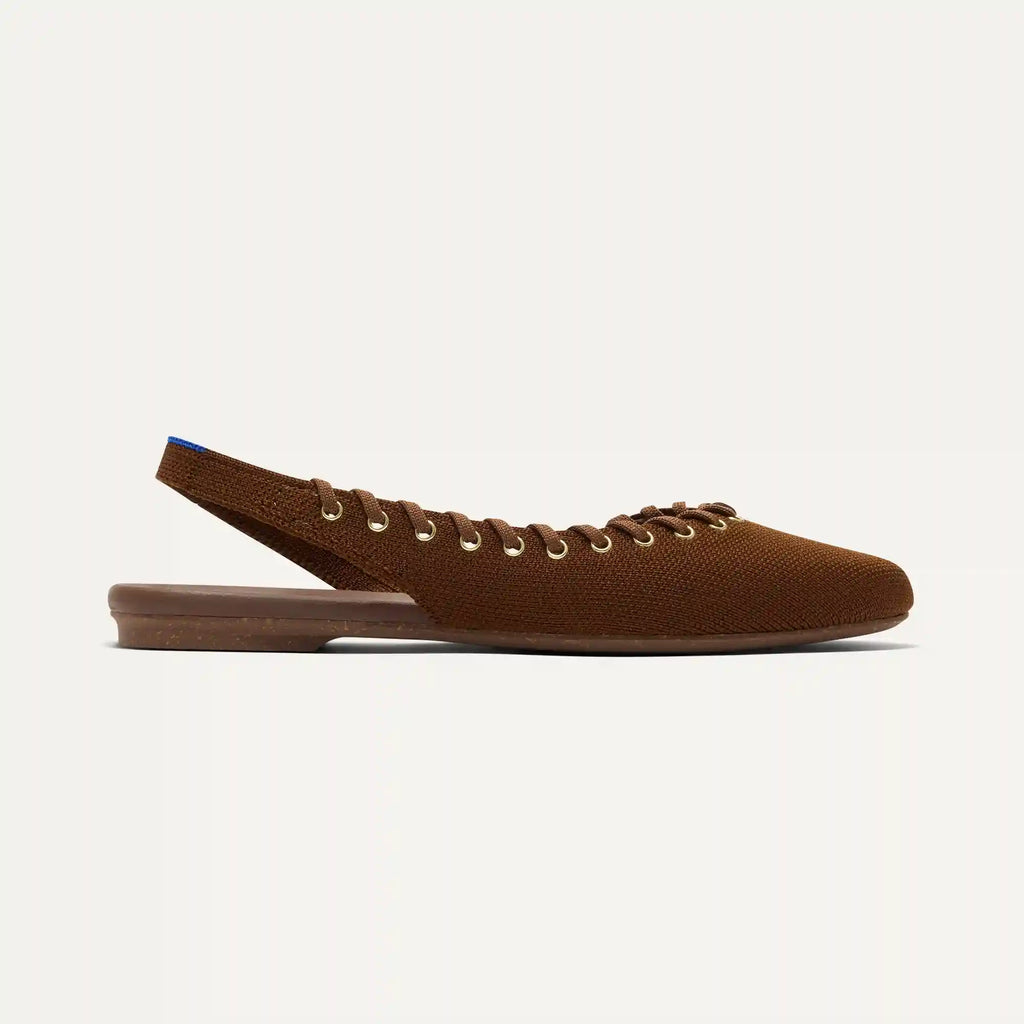 The Almond Slingback - Eyelet Russet