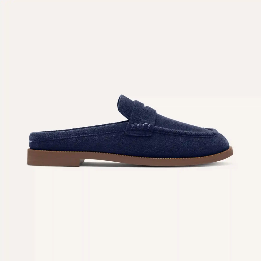The Penny Loafer Mule - ReVelvet™ Navy