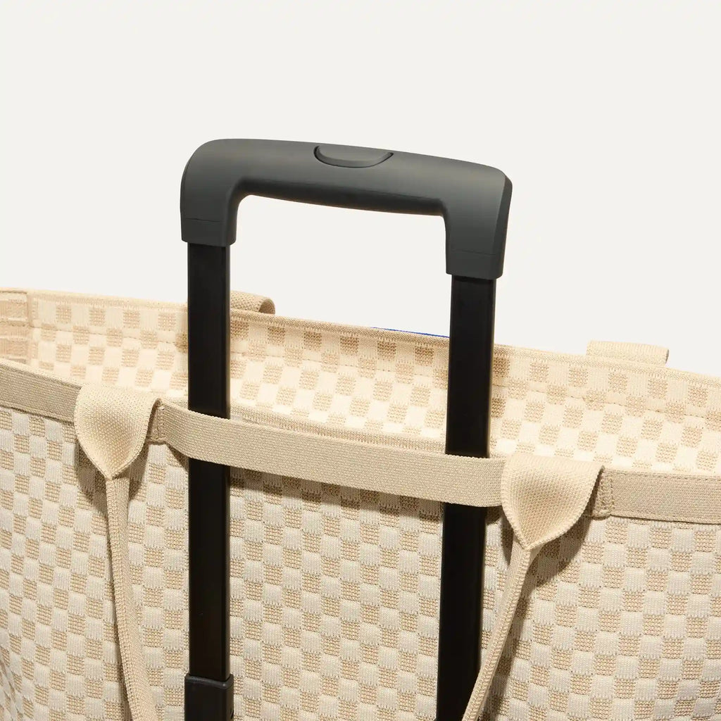 The Zip Travel Tote - Parchment Basketweave