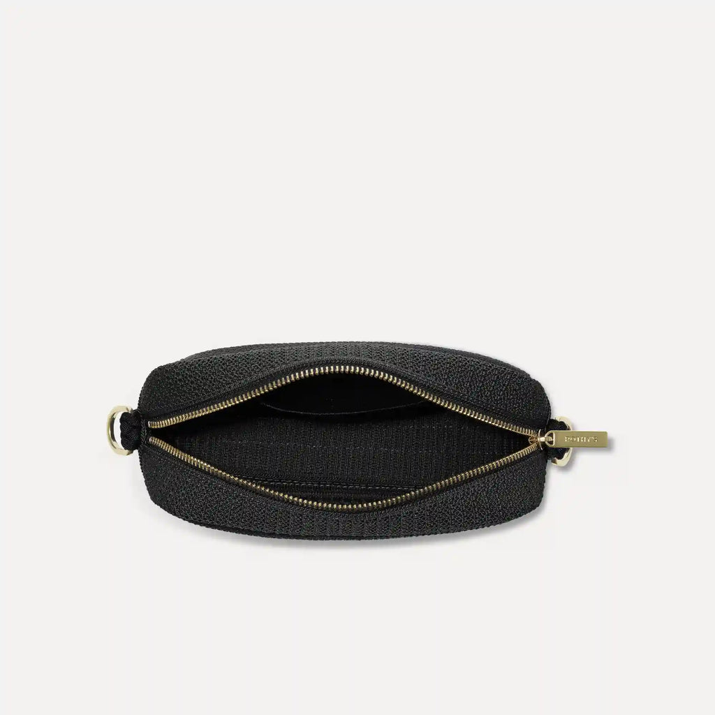 The Crossbody Camera Bag - Black Licorice Open-Knit