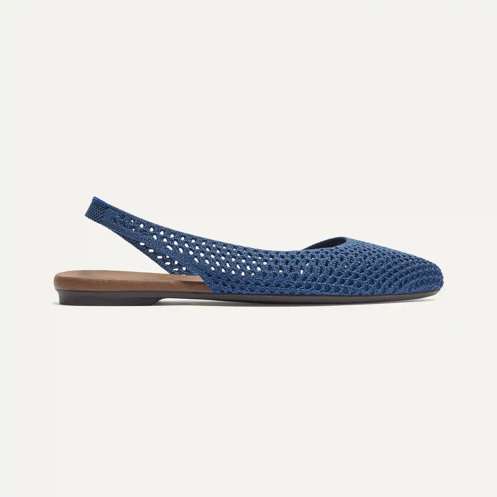 The Almond Slingback - Deep Sea Mesh
