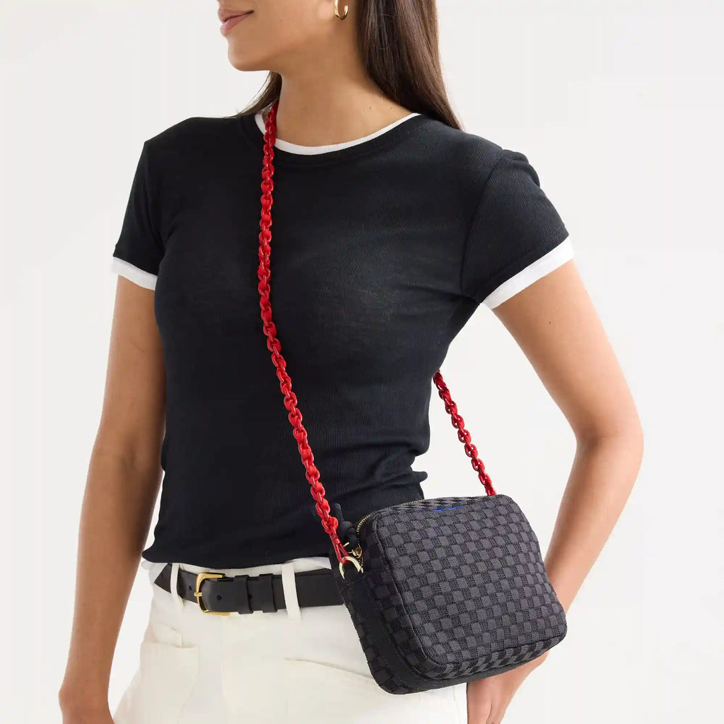 The Crossbody Strap - Scarlet Chain-Knit