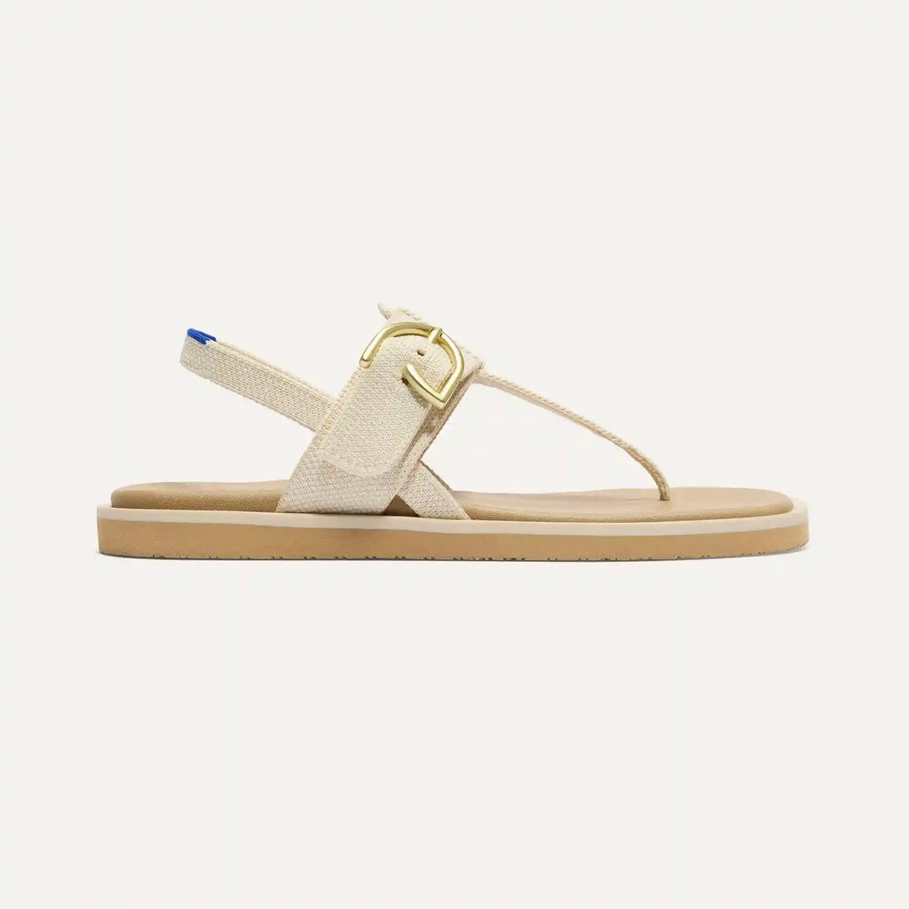 The T–Strap Sandal - Cream Puff