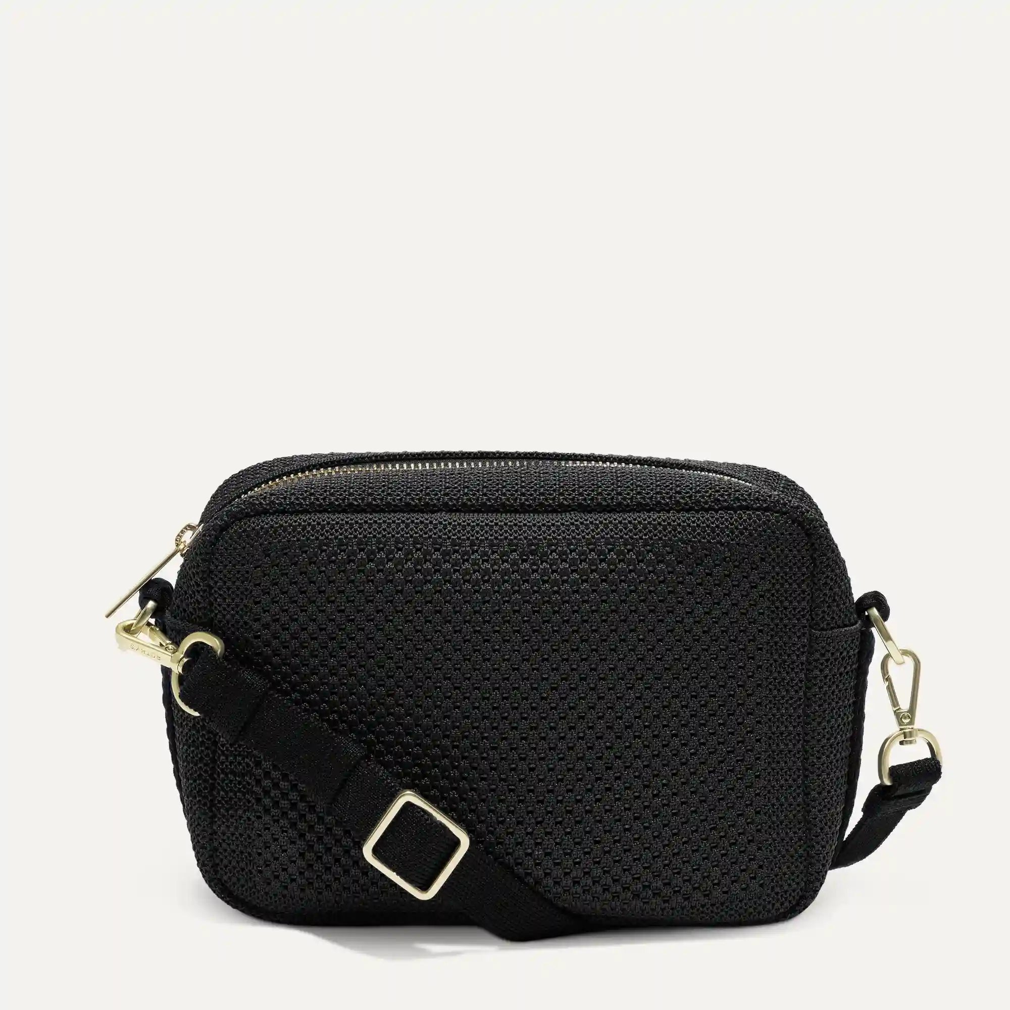 The Crossbody Camera Bag - Black Licorice Open-Knit