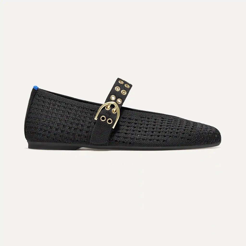 The Max Buckle Mary Jane - Black Mesh