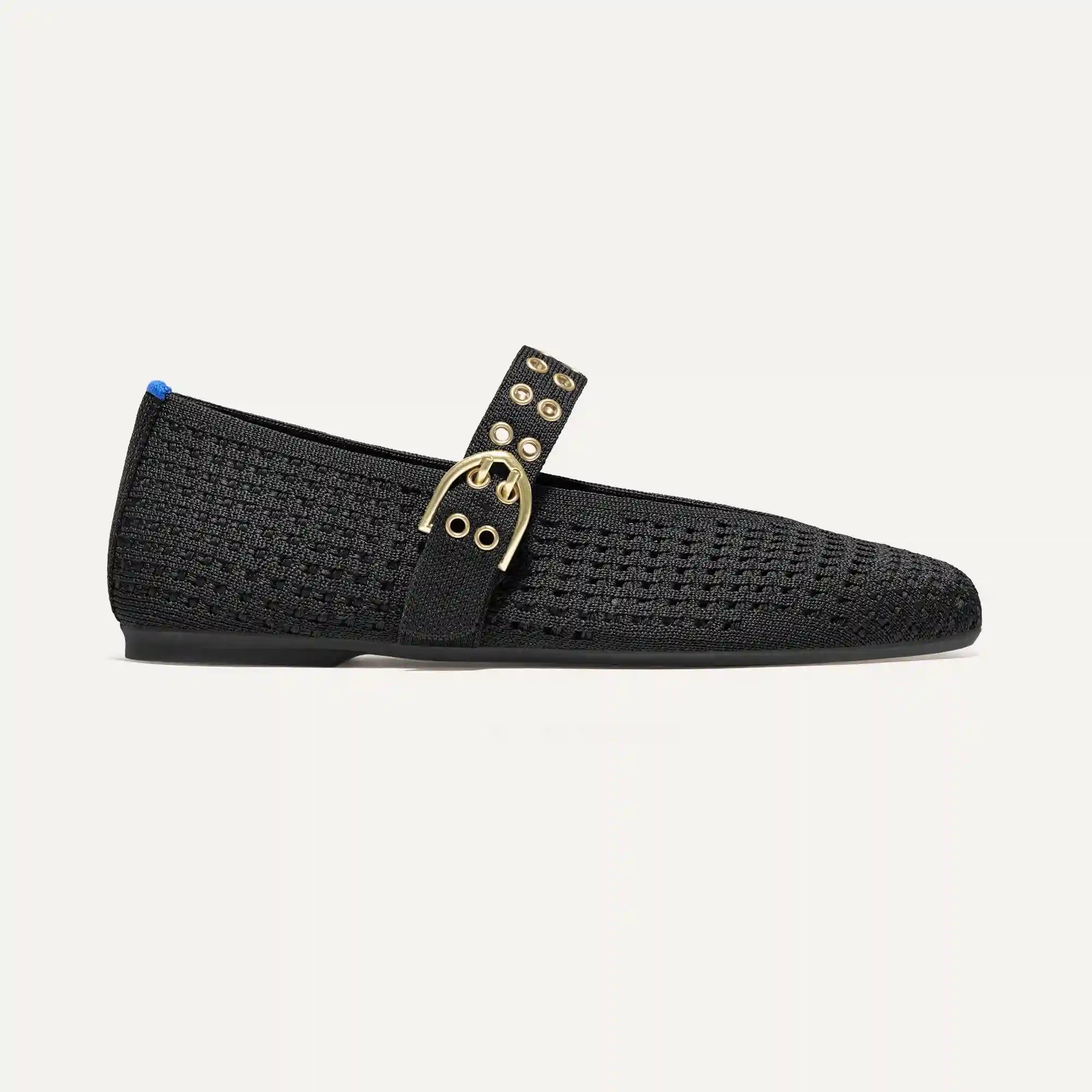 The Max Buckle Mary Jane - Black Mesh