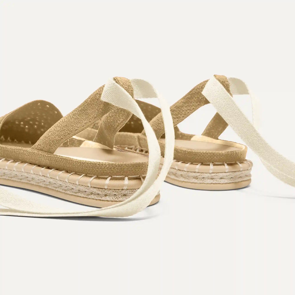 The D'Orsay Espadrille - Camel Crochet