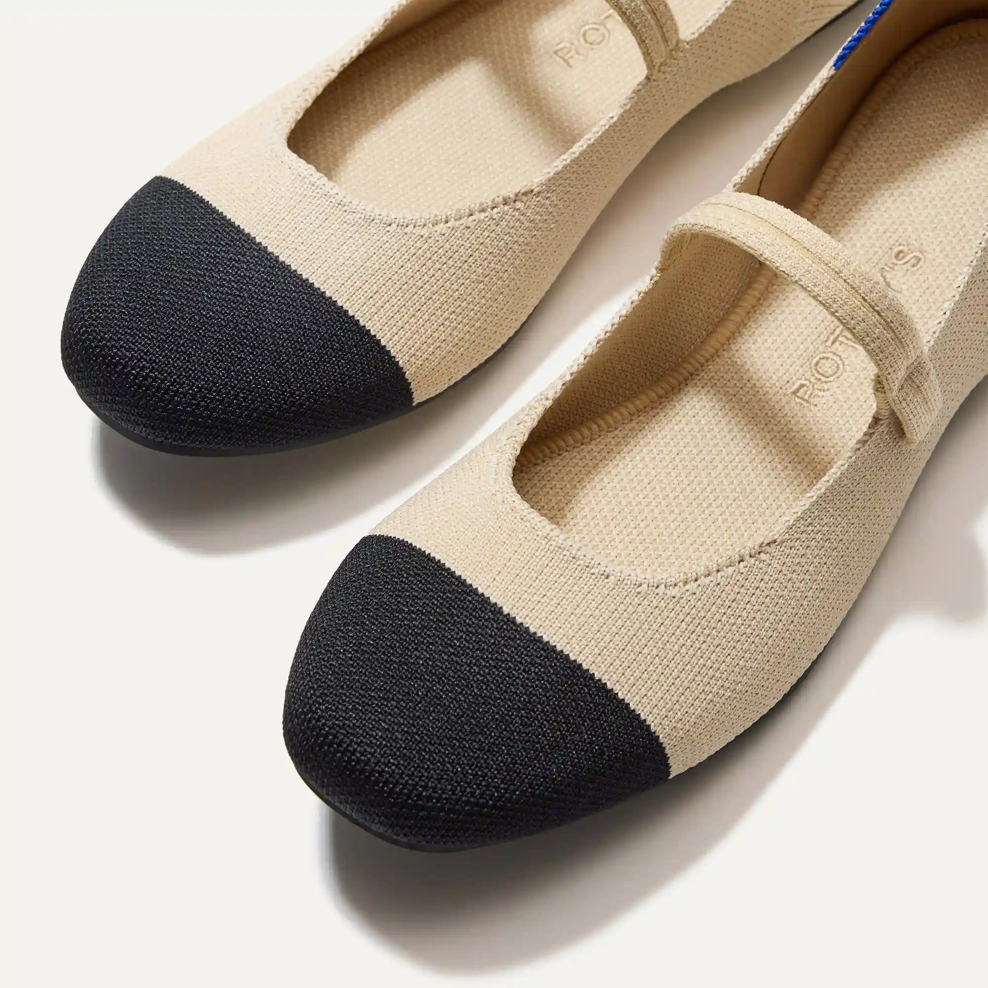 The Square Mary Jane - Cream Captoe