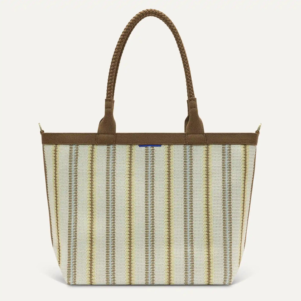 The Lightweight Zip Tote - Sunbeam Market Stripe