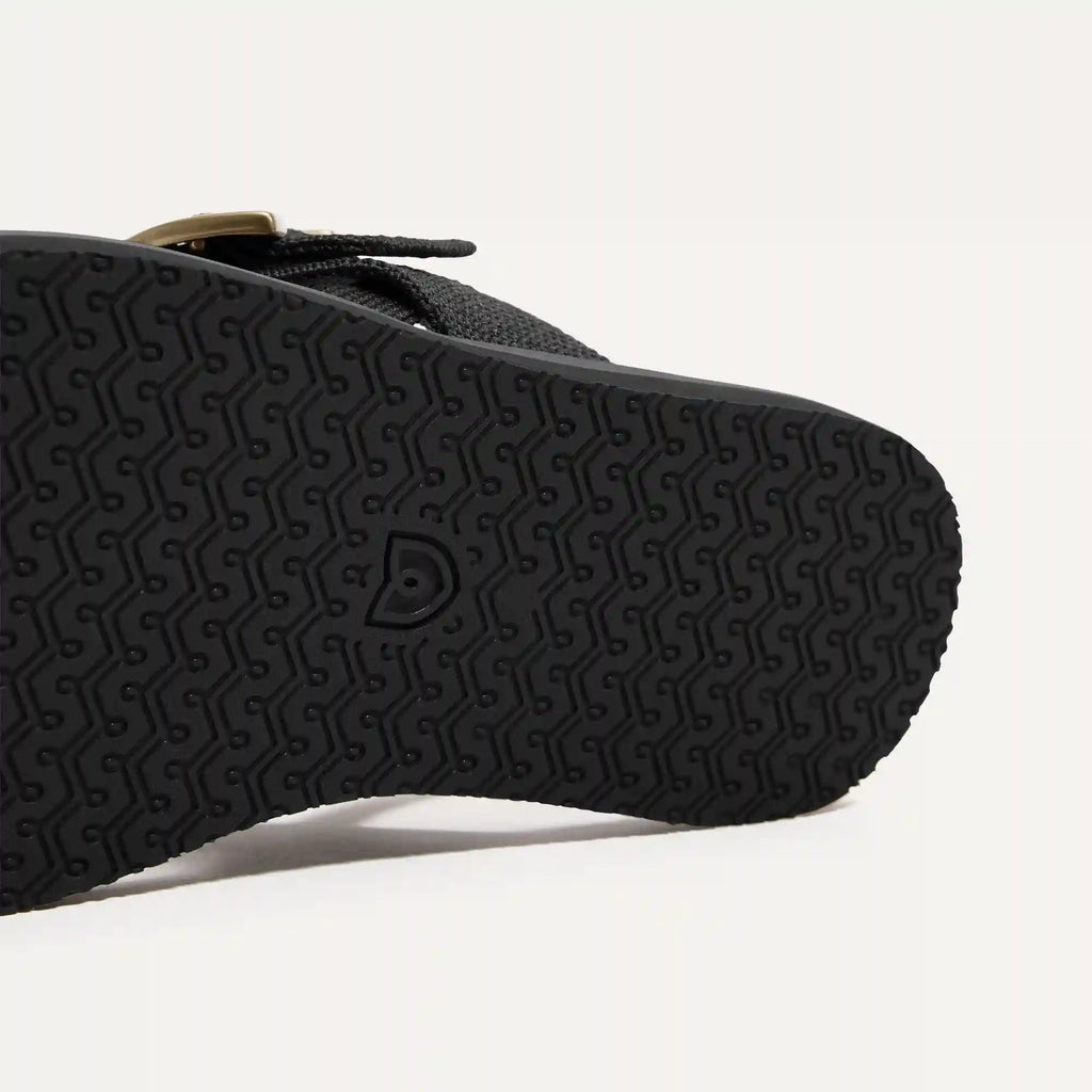 The T–Strap Sandal - Black
