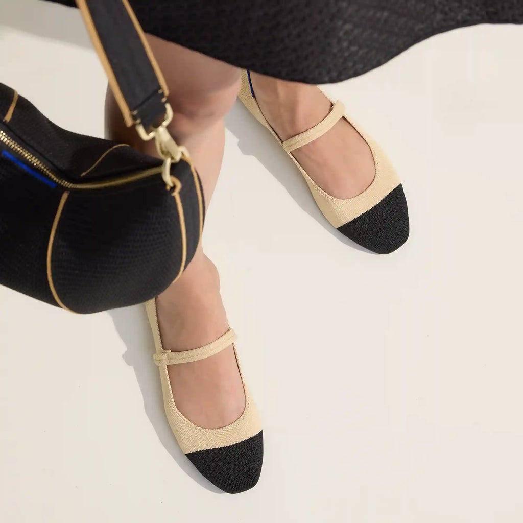 The Square Mary Jane - Cream Captoe