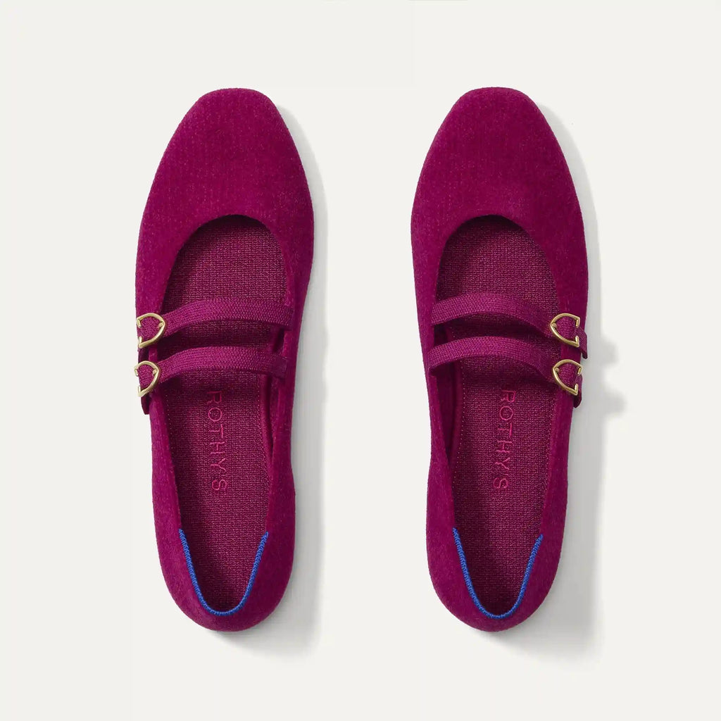 The Double Buckle Mary Jane - ReVelvet™ Mulberry