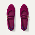 The Double Buckle Mary Jane - ReVelvet™ Mulberry