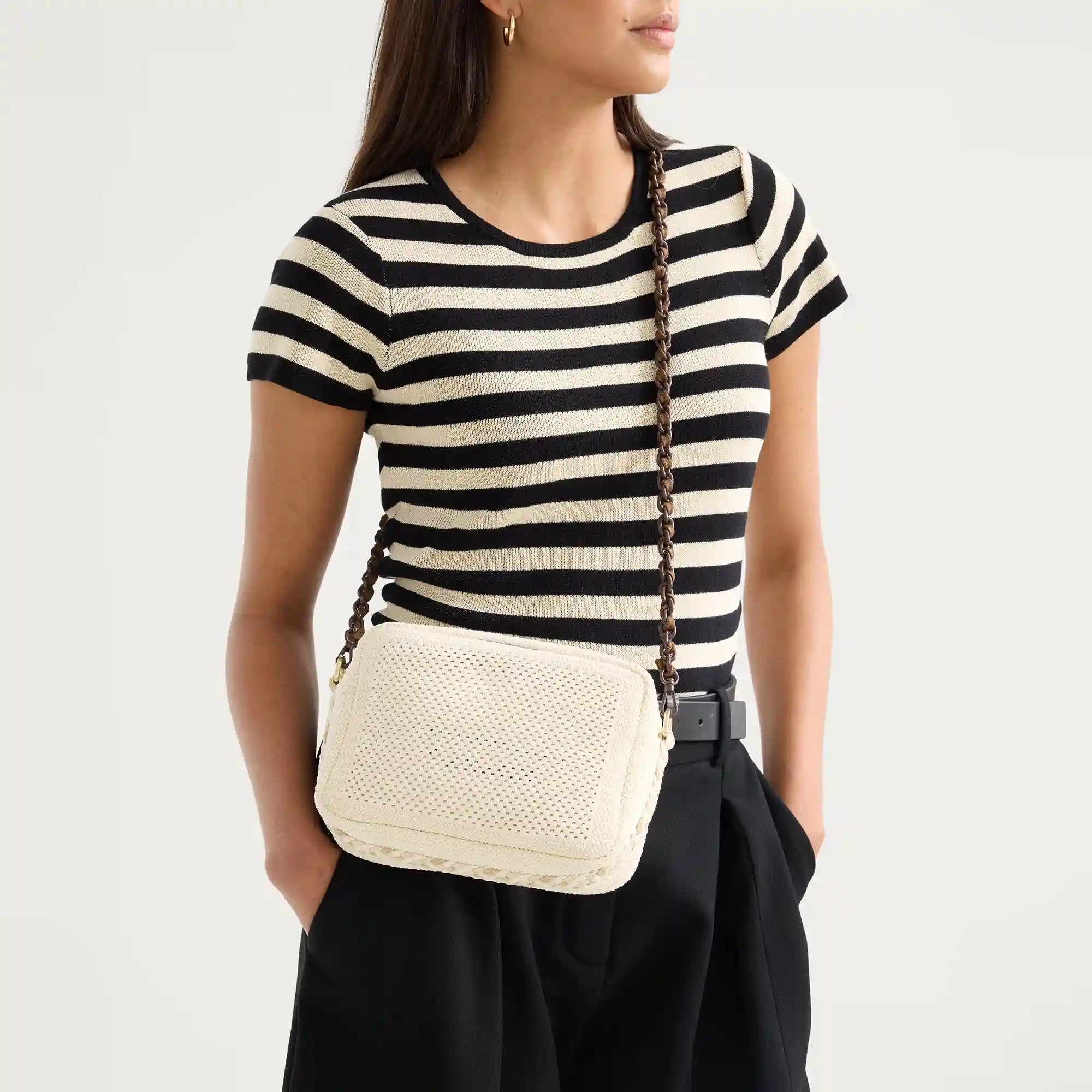 The Crossbody Strap - Espresso Chain-Knit