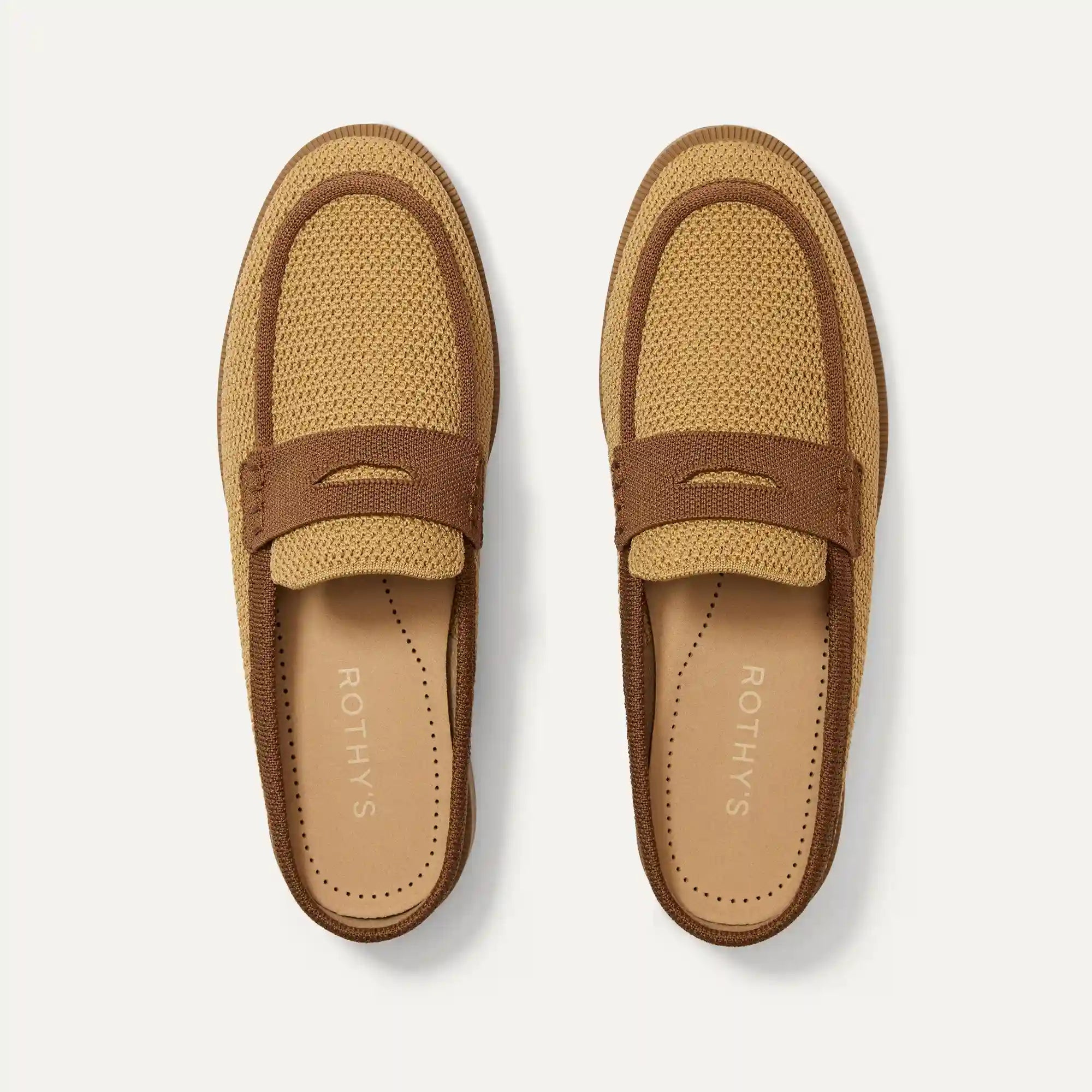 The Penny Loafer Mule - Wheat Raffia-Knit