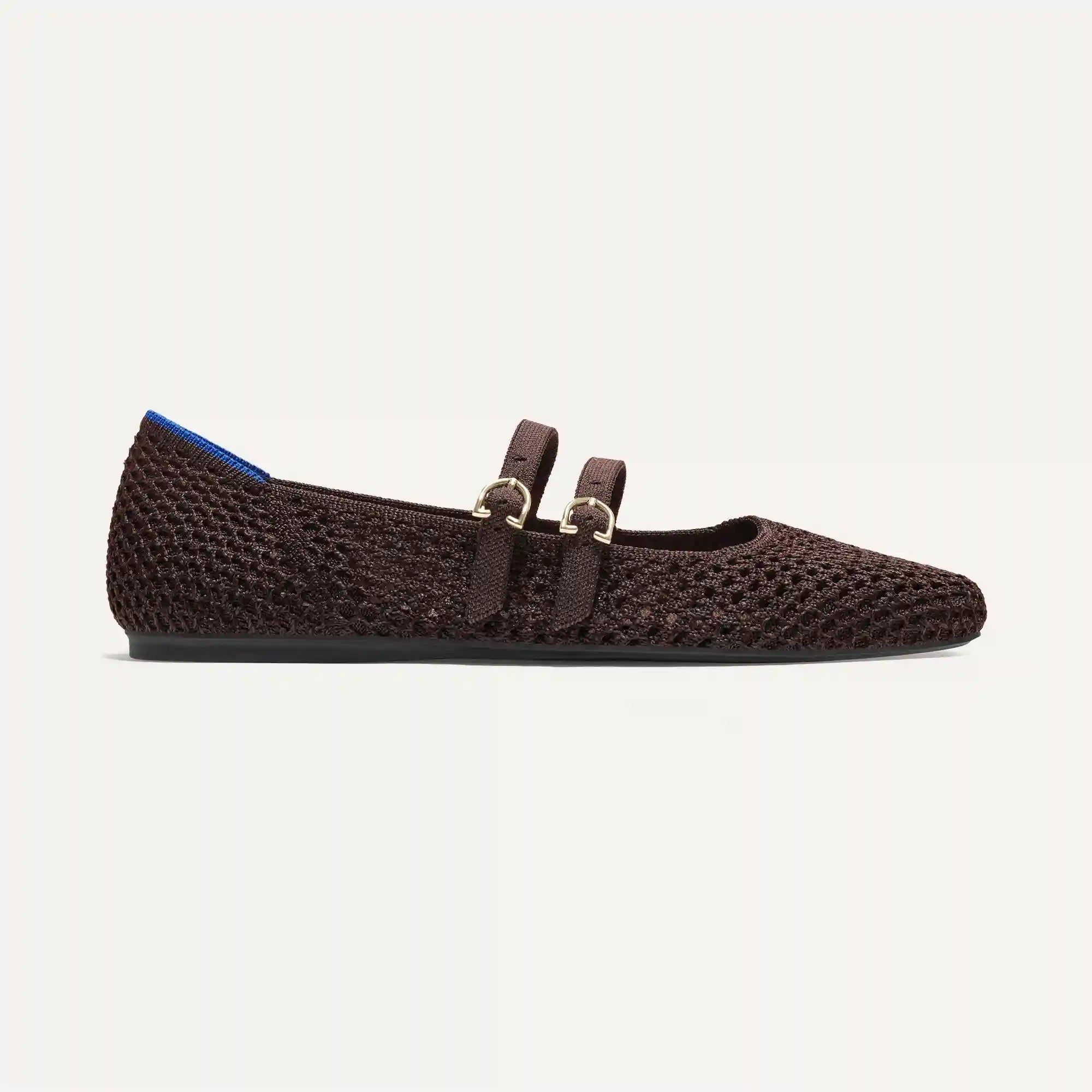 The Double Buckle Mary Jane - Chocolate Mesh