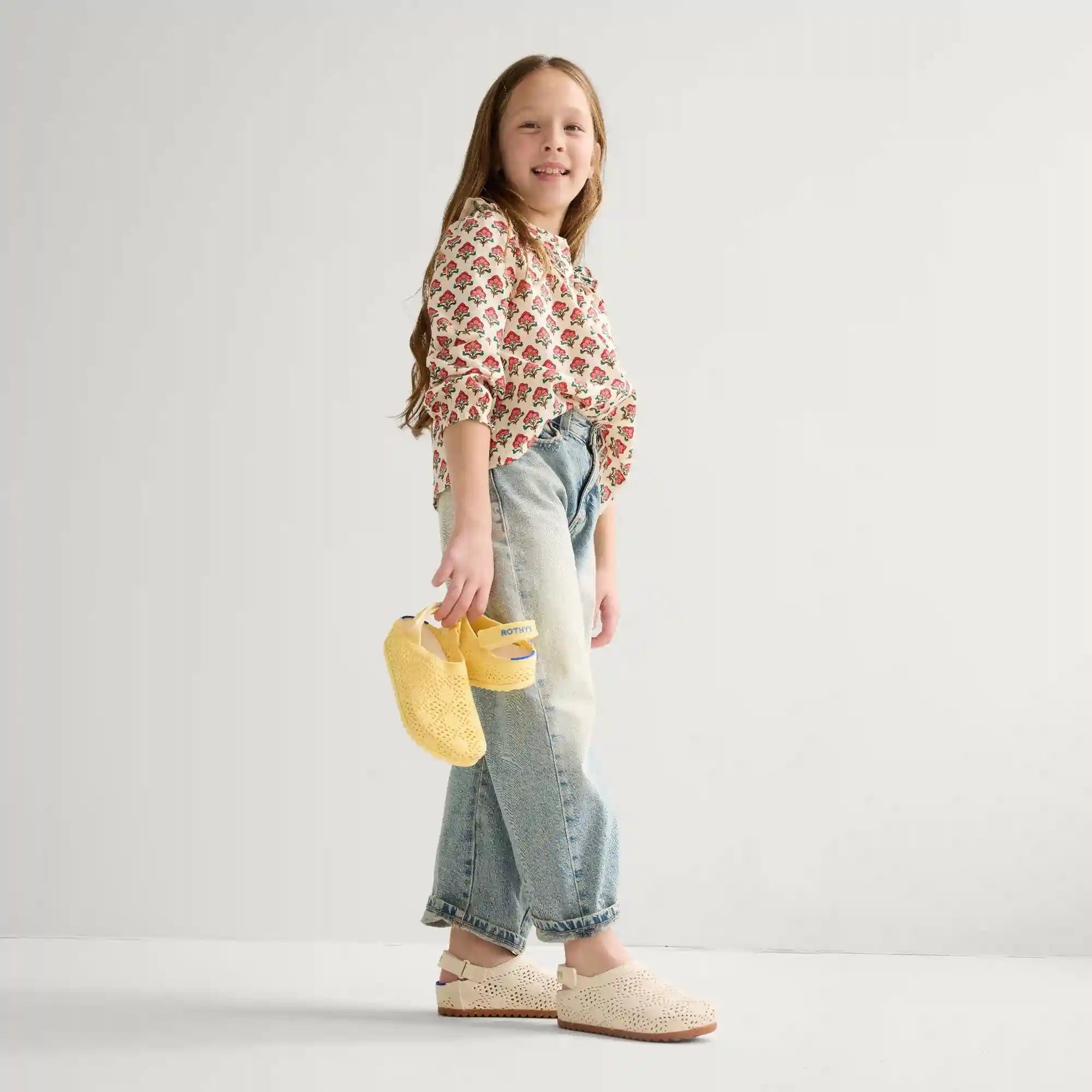 The Kids Clog - White Crochet