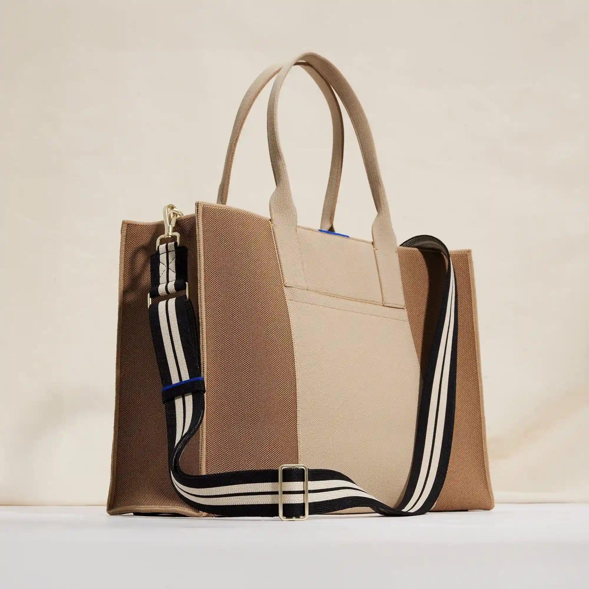 The Crossbody Strap - Black and White Stripe