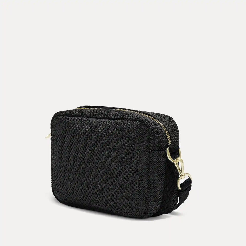The Crossbody Camera Bag - Black Licorice Open-Knit