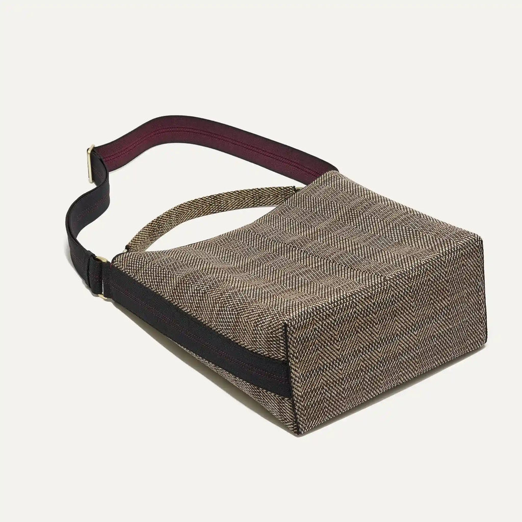The Bucket Bag - Cacao Herringbone
