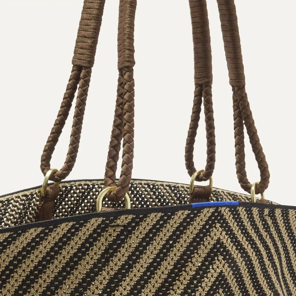 The Summer Tote - Toffee Chevron