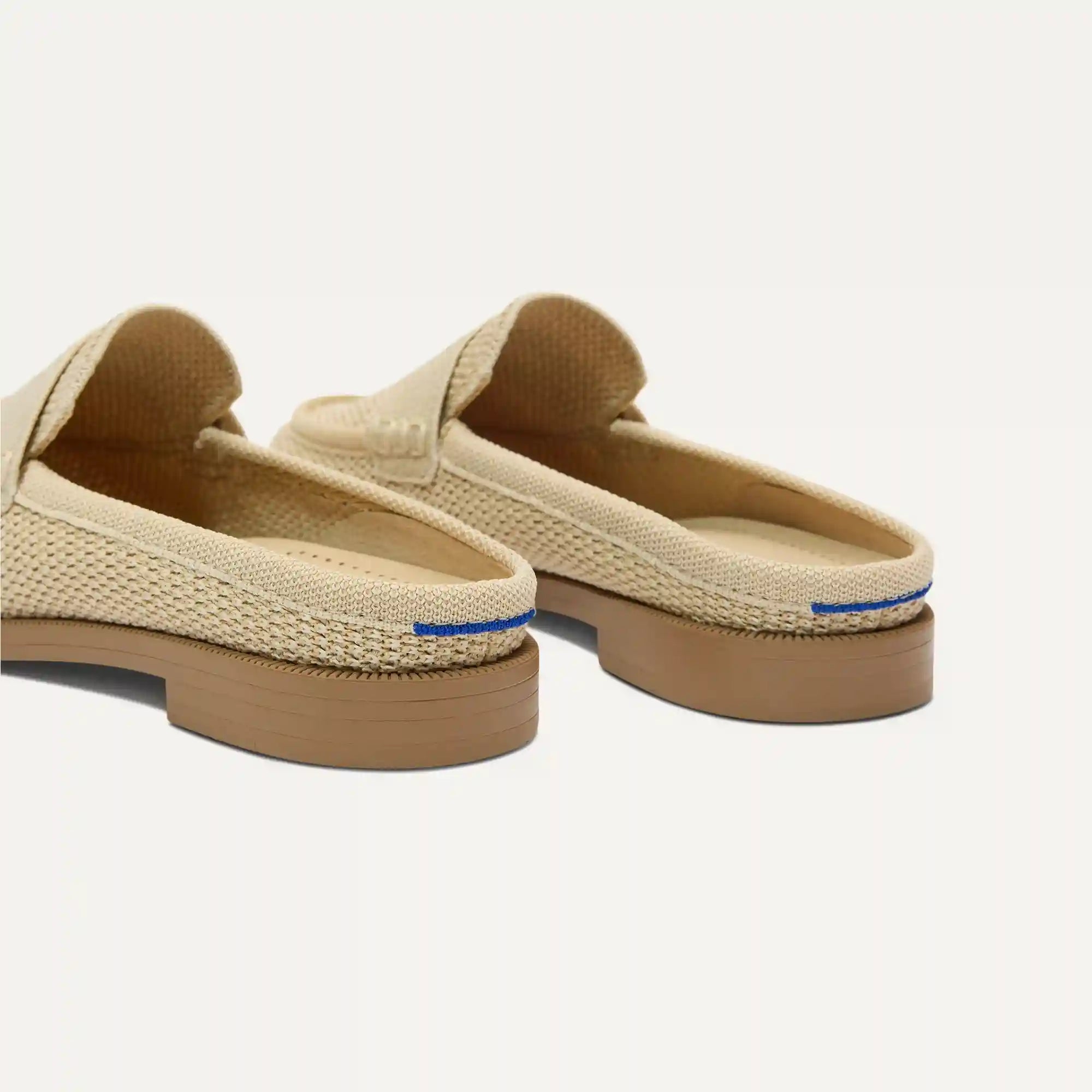 The Penny Loafer Mule - Sandstone Raffia-Knit