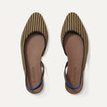 The Almond Slingback - Butterscotch Stripe