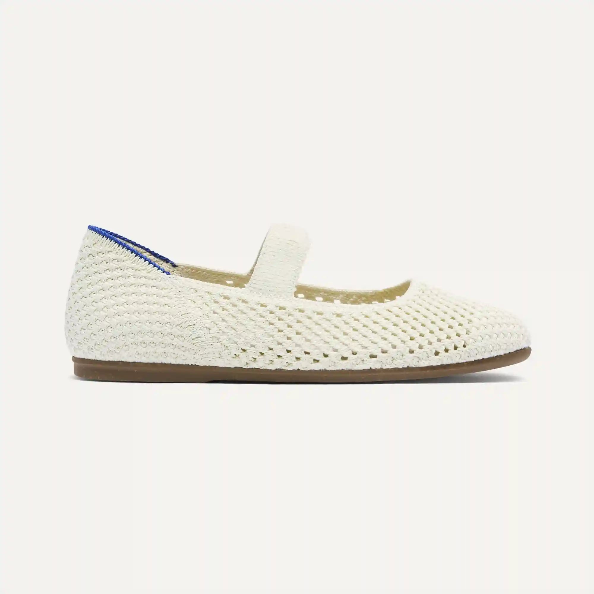 The Kids Mary Jane - White Open-Knit