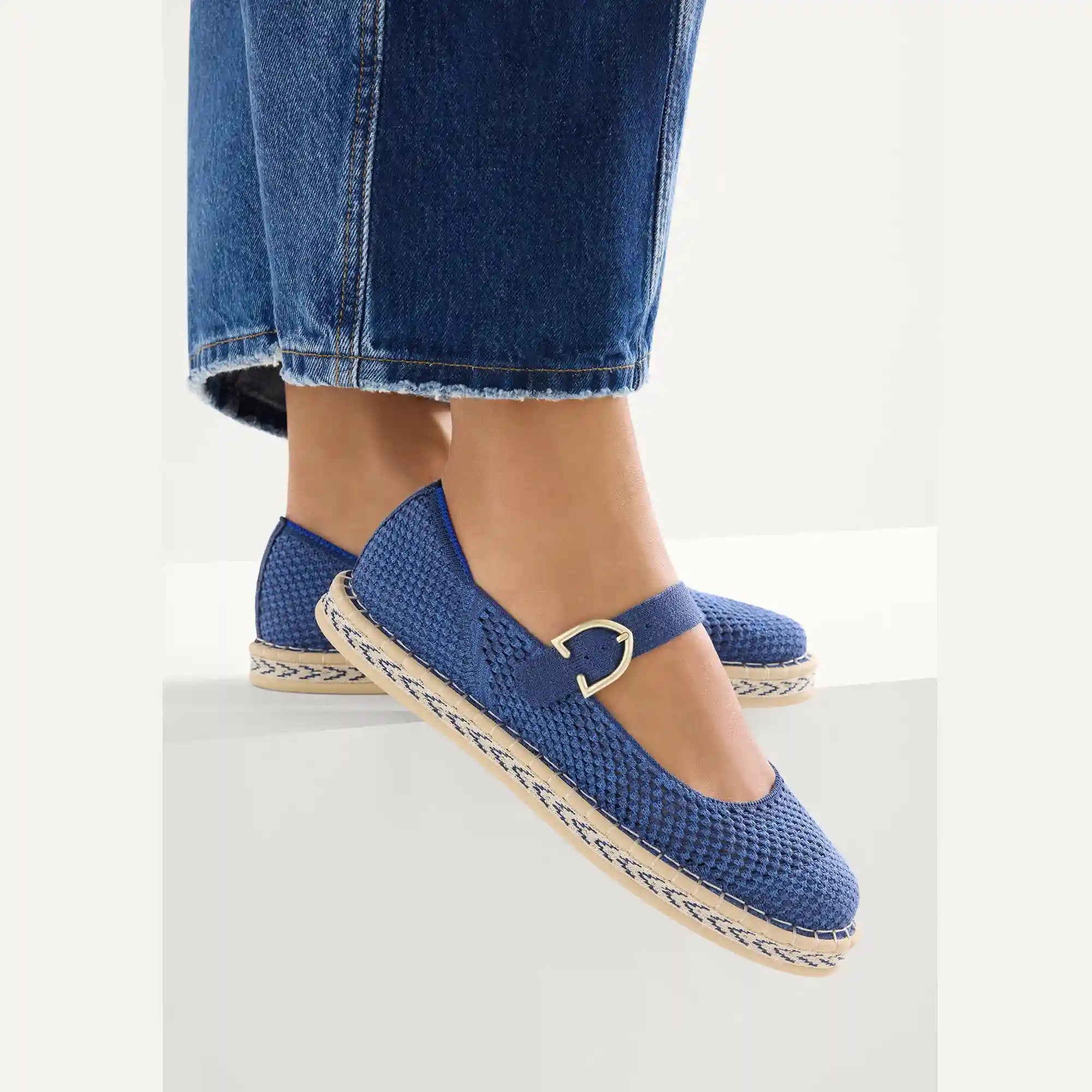 The Espadrille Mary Jane - Blue Breeze