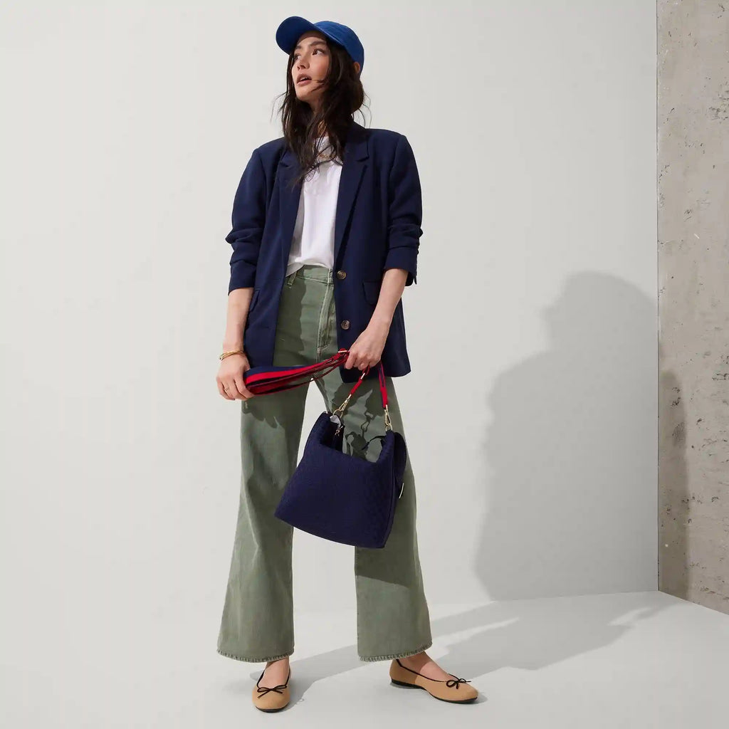 The Crossbody Strap - Navy and Red