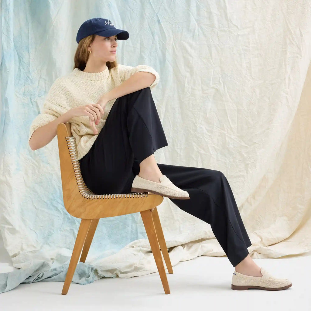 The Penny Loafer - Conch Raffia-Knit