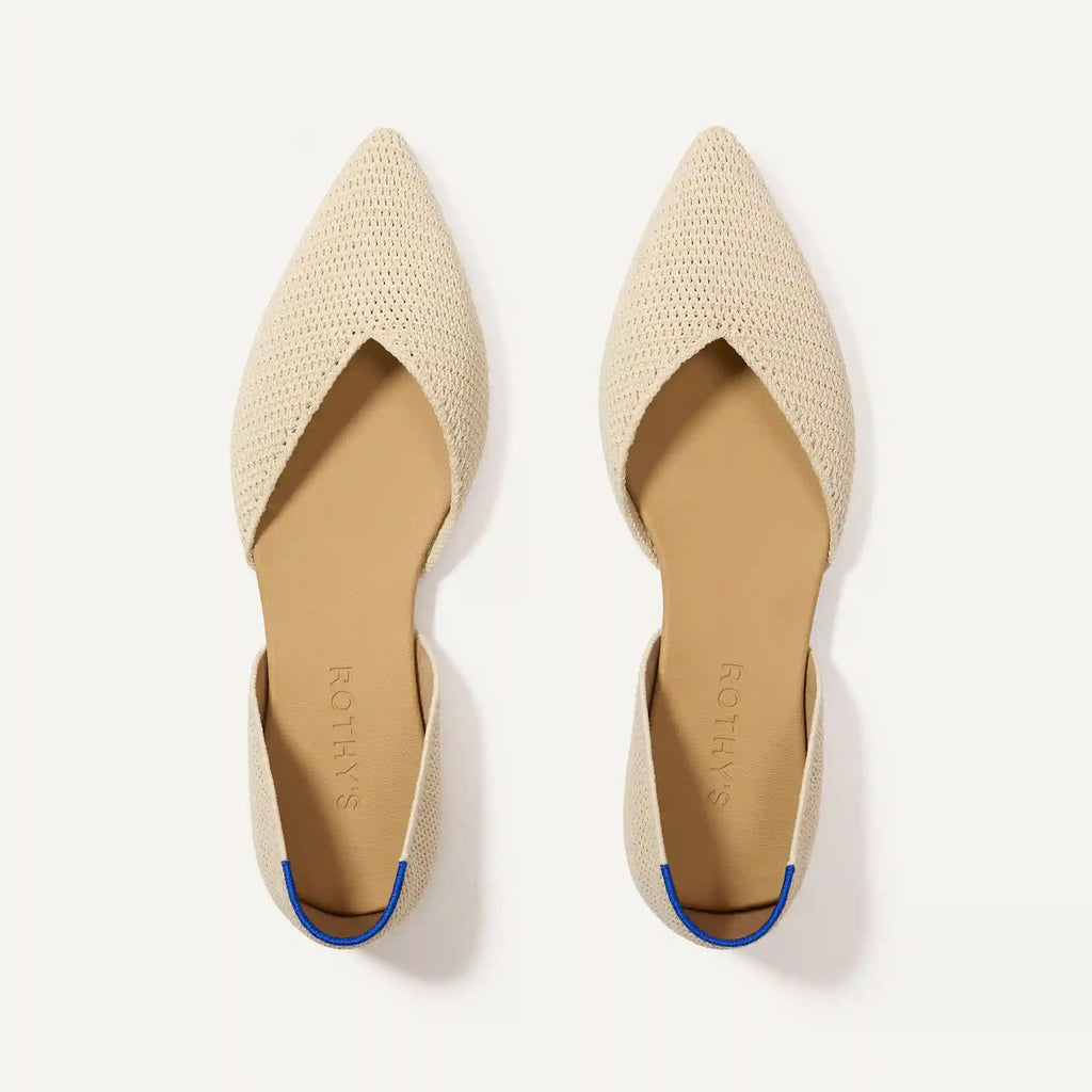 The D'Orsay Point - Conch Raffia-Knit