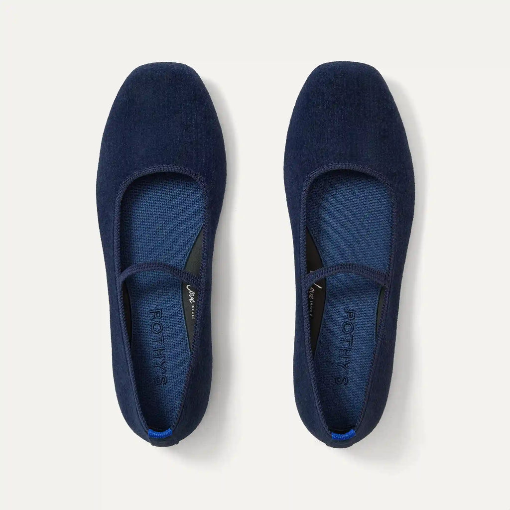 The Max Square Mary Jane - ReVelvet™ Navy