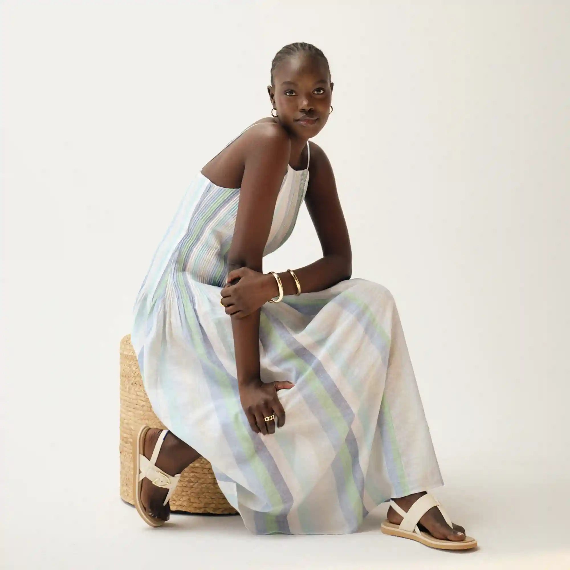 The T–Strap Sandal - Cream Puff