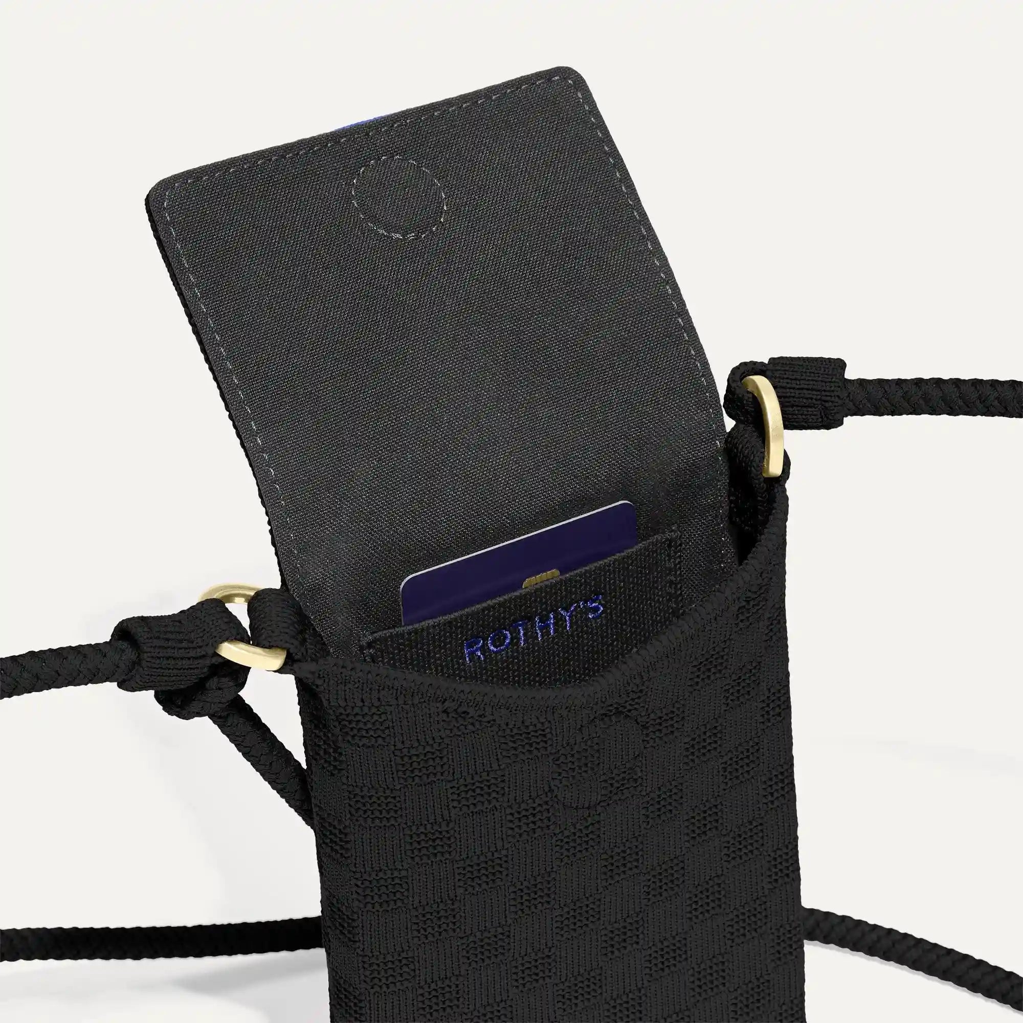 The Phone Crossbody - Black Sand