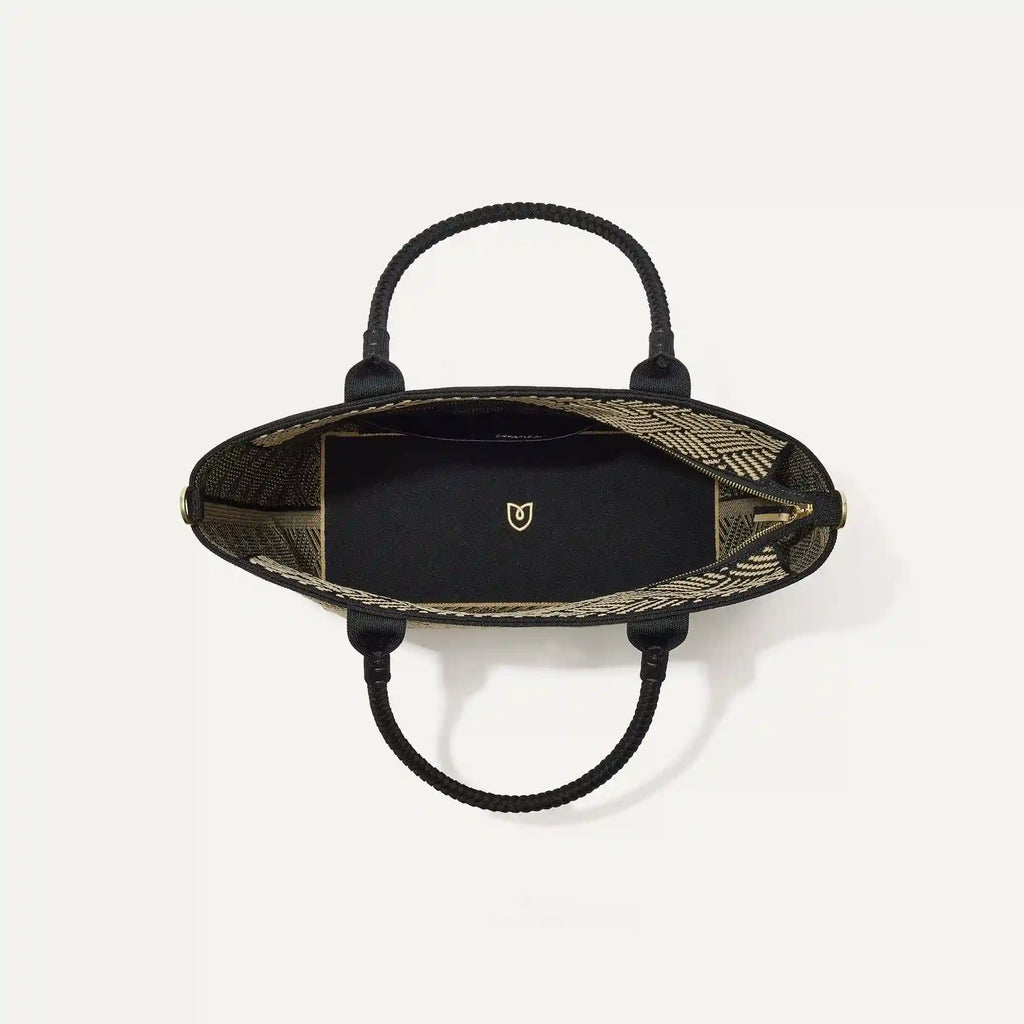 The Lightweight Zip Tote - Polar Zig Zag