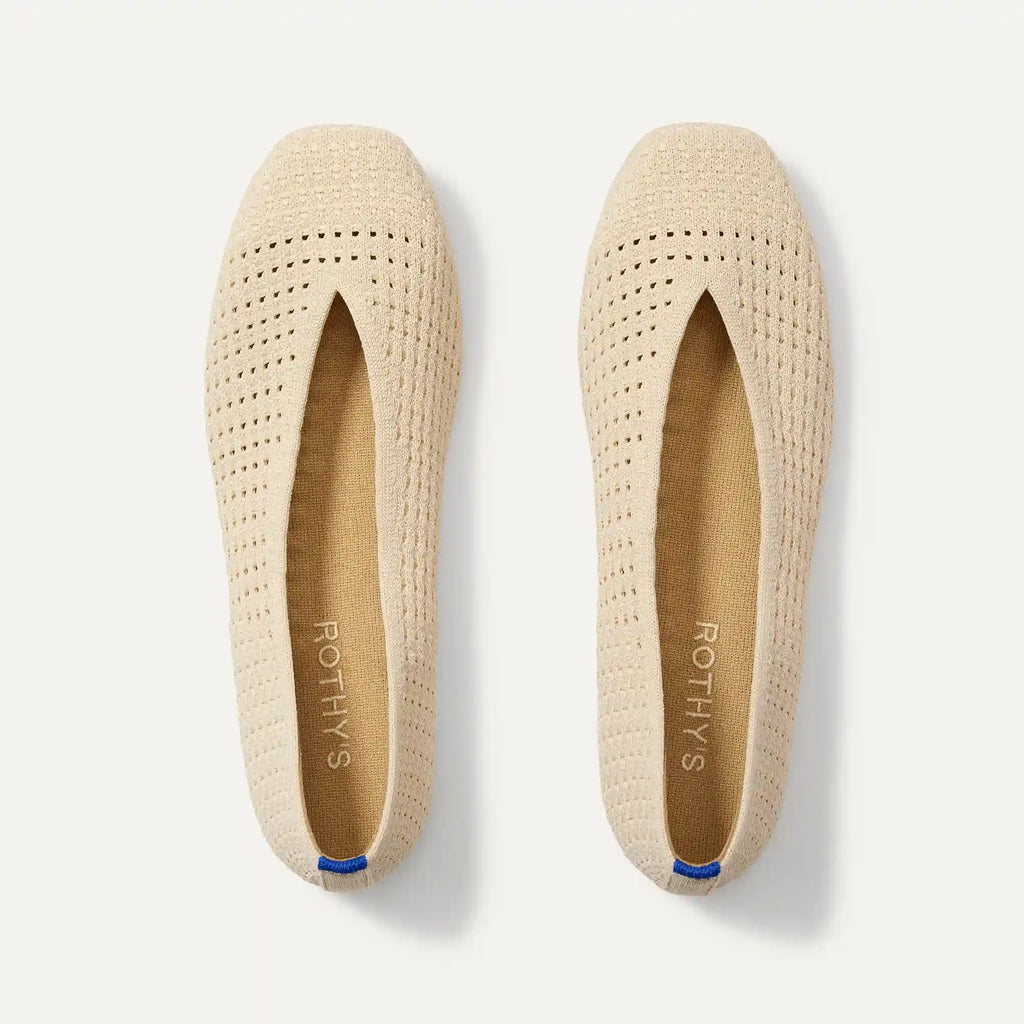 The Max Square Ballerina - Off White Mesh